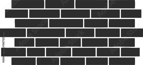 Simple Brick Wall Pattern texture design graphic vector illustration geometric architecture building