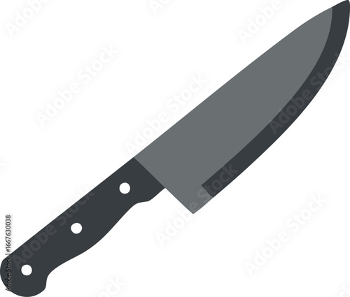 Simple Vector Illustration of Kitchen Knife cooking chef utensil tool blade sharp