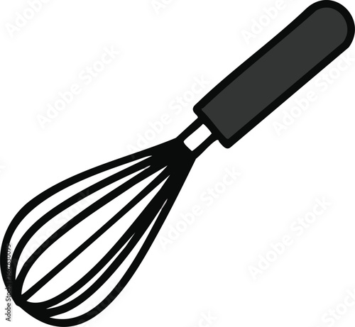 Simple Whisk Icon Kitchen Utensil Illustration wire whisk cooking baking food tool equipment