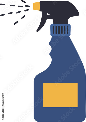 Spray Bottle Illustration for Cleaning and Disinfection cleaner hygiene liquid vector household