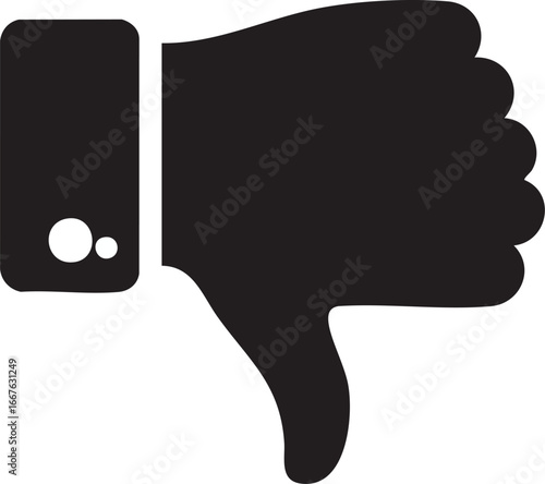 Thumbs Down Icon Dislike Negative Feedback Symbol disagree sign hand gesture reject
