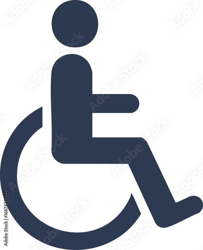Wheelchair Icon Symbol for Accessibility and Disability access disabled person health care