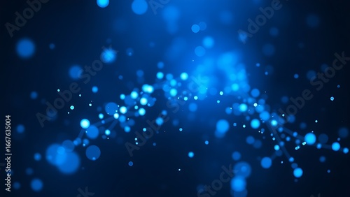 An abstract visualization of glowing blue particles floating in dark space, representing data in a creative way.