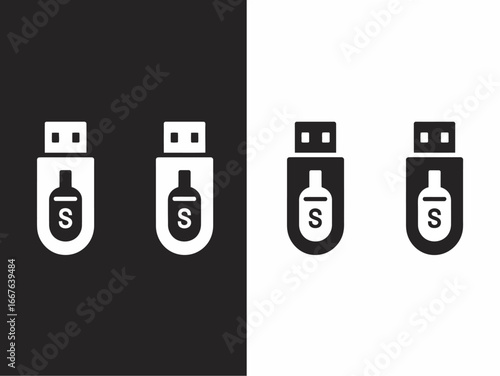 Download vector icon usb flash drive data storage device sign
