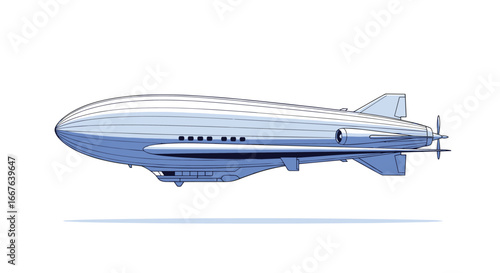 Detailed pixel art airship with propellers and gondola transportation