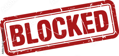 Red blocked stamp vector illustration stock photo image