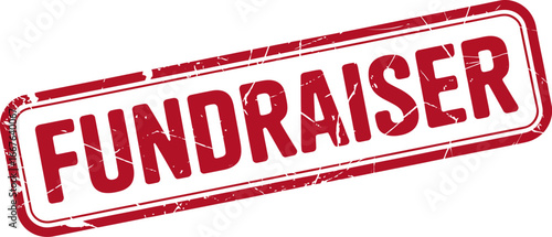 Fundraiser event stamp vector graphic for charity donation