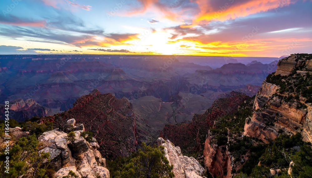 Fototapeta premium Canyon sunset layered view