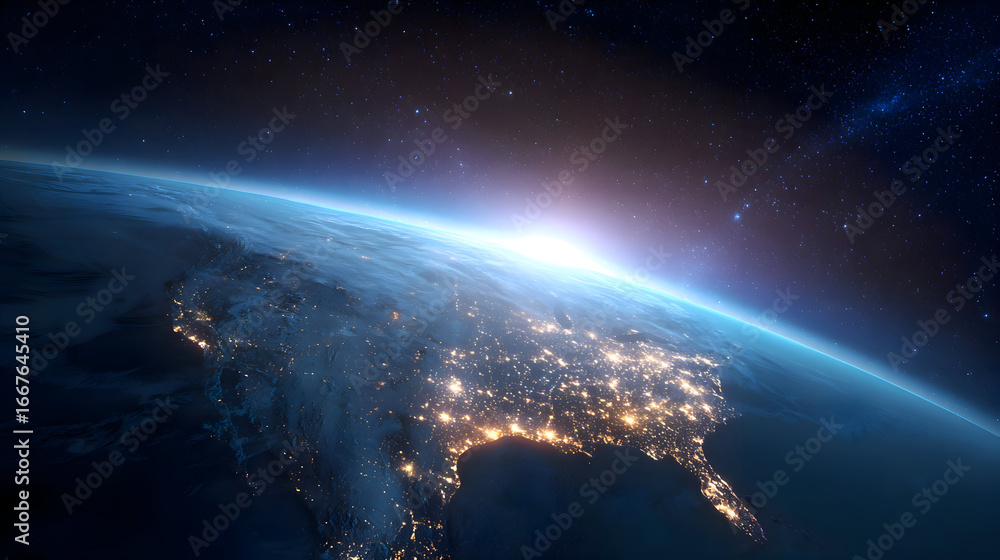 Obraz premium Earthrise: Celestial Glow