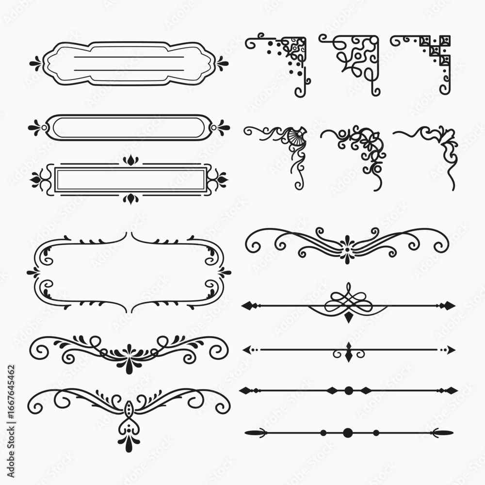 Obraz premium calligraphic design elements