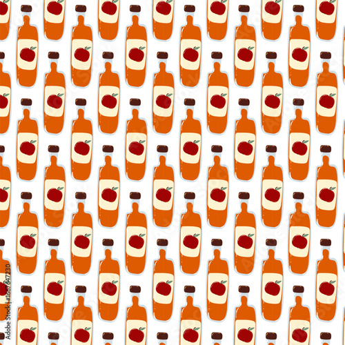 Apple Cider and Juice Seamless Pattern