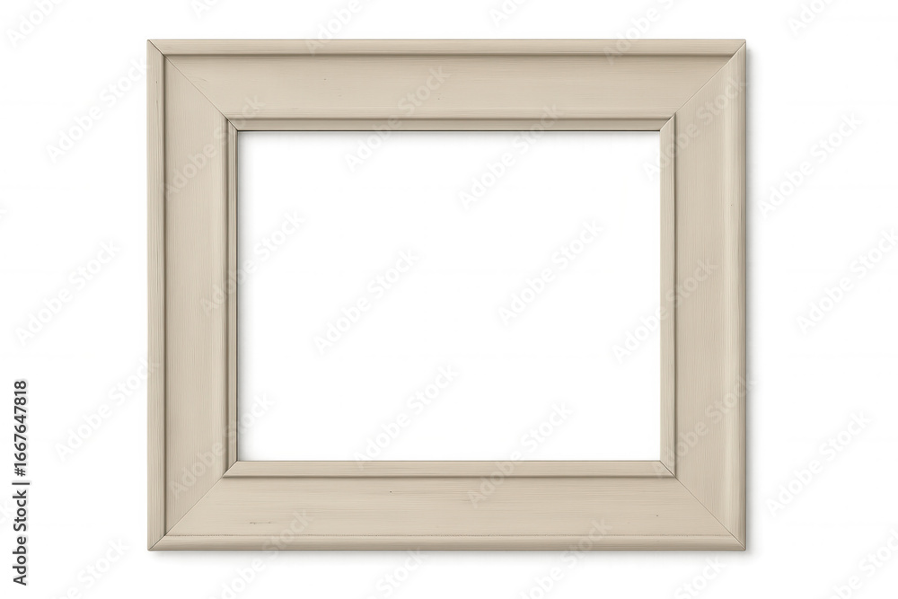 Fototapeta premium Classic wooden picture frame with transparent background, creating an empty space ready for artwork or design elements