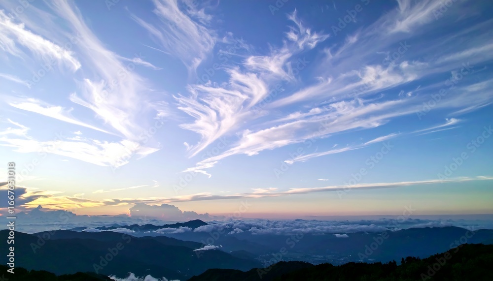 Obraz premium High altitude wispy clouds