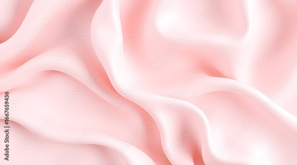 Obraz premium Light pink satin and silk fabric with a smooth, flowing, and luxurious texture