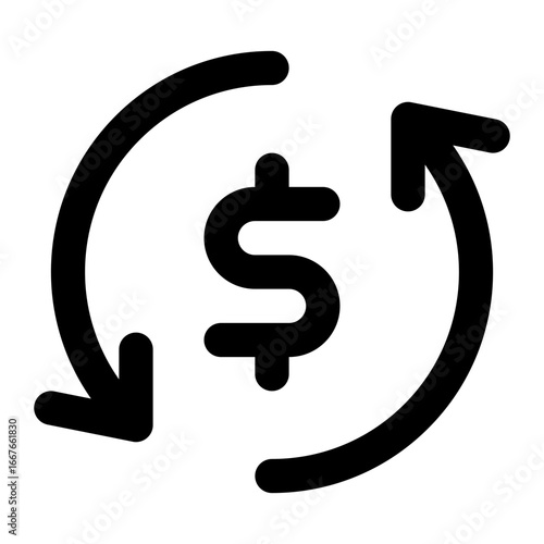 money flow icon for illustration