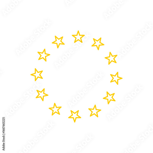 Stars in circle icon vector illustration graphic design 
