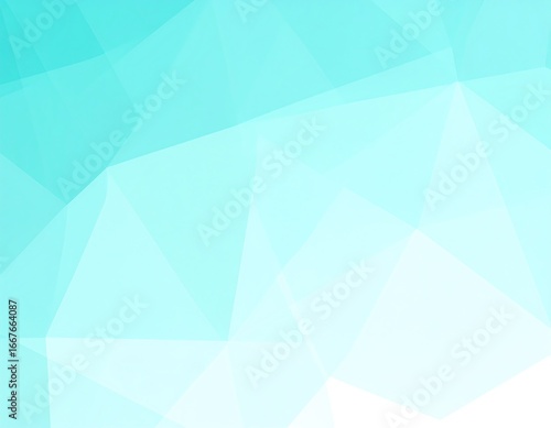 Abstract geometric background of light teal and white triangles