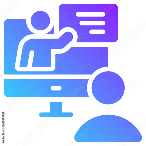 online learning gradient fill icon