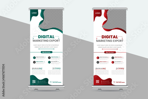 Digital Marketing Roll Up Banner Design | Corporate Business Advertising Template