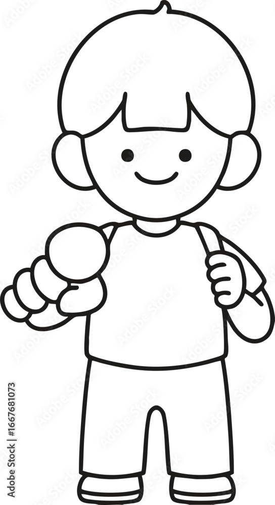 Obraz premium a forward-looking boy