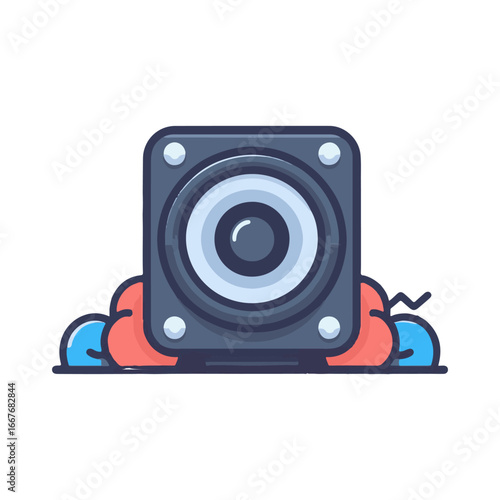 audio speaker illustration design