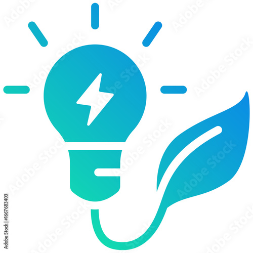 lightbulb gradient fill icon