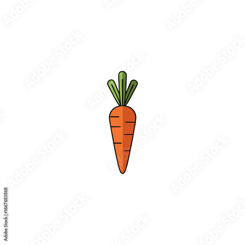 Carrot icon logo flat vector design