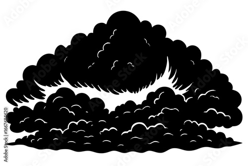 Illustration of a large, dark storm cloud