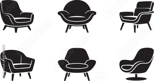 Chaise lounge icon silhouette vector illustration design