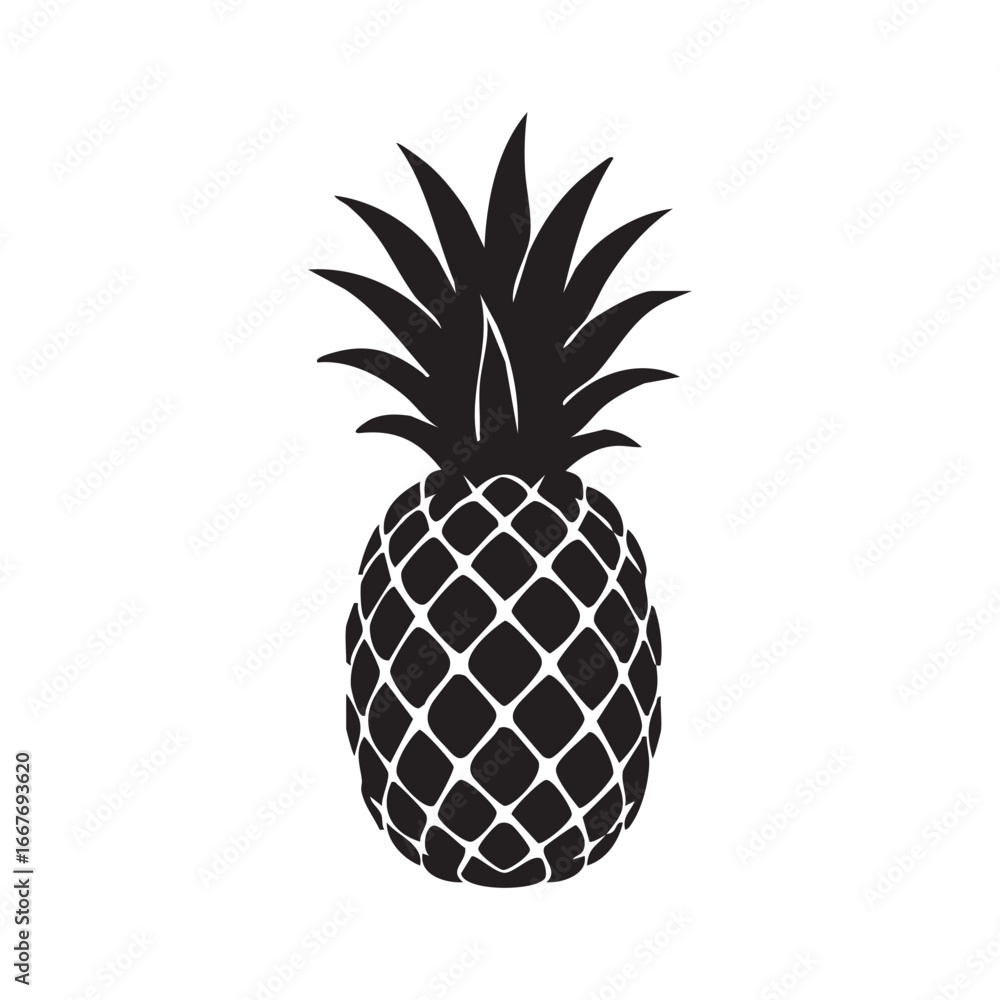 Obraz premium pineapple vector illustration