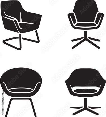 Glider chair silhouette vector illustration design