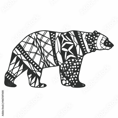 black bear isolated on white