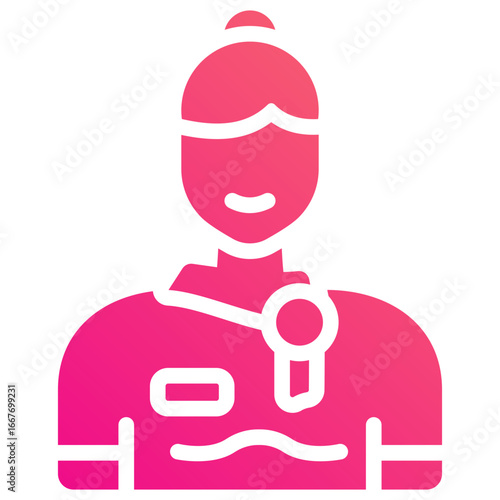 air hostess gradient fill icon