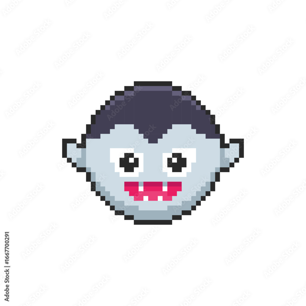 Fototapeta premium Pixel art Cute Vampire game asset design