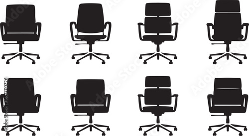 Swivel chair silhouette vector illustration