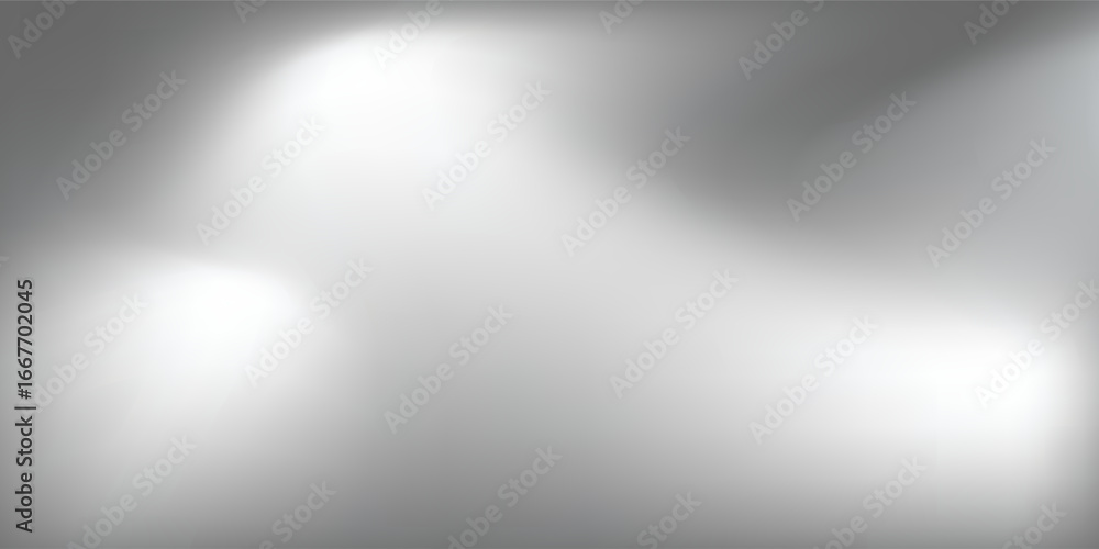 Naklejka premium Silver foil background with metal mirror texture. Chrome gradient surface with light gloss. Vector aluminum grey sheet with reflection. Platinum and