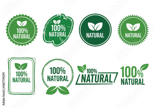 set of organic labels , Collection of green natural product label designs