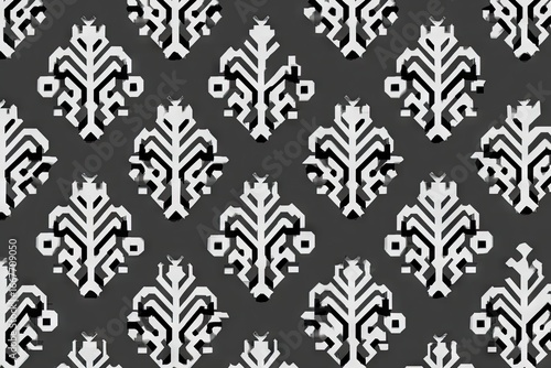 Decorative Floral Ornament Seamless Backdrop