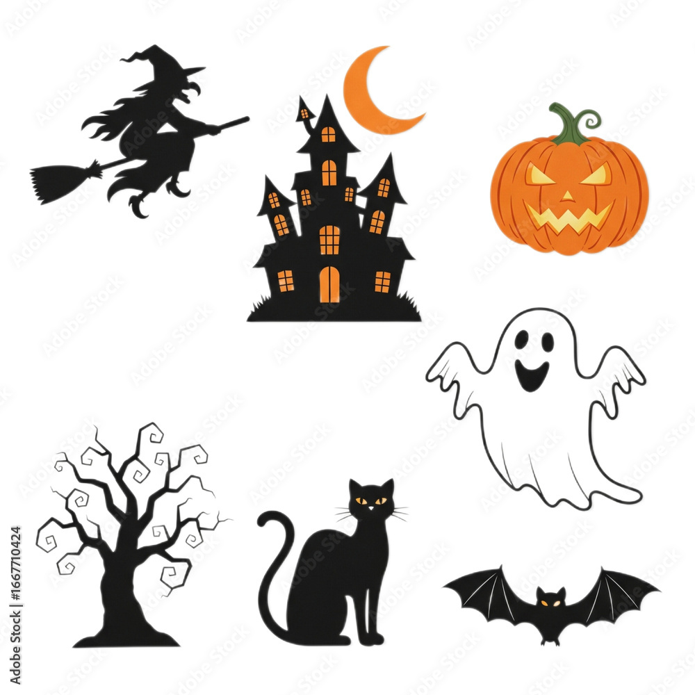 Fototapeta premium halloween vector set