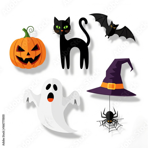 halloween icons set
