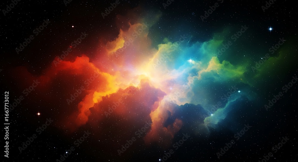 Fototapeta premium Colorful Nebula in Deep Space.