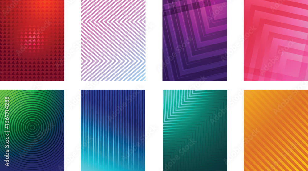 Geometric Gradient Backgrounds Collection Set Geometric Gradient Backgrounds Collection Set