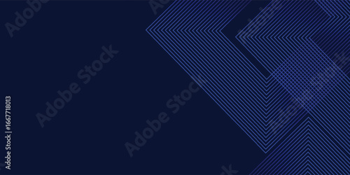 Symmetrical Chevron Lines Gradient Background in Dark Navy Blue vector abstract banner eps10
