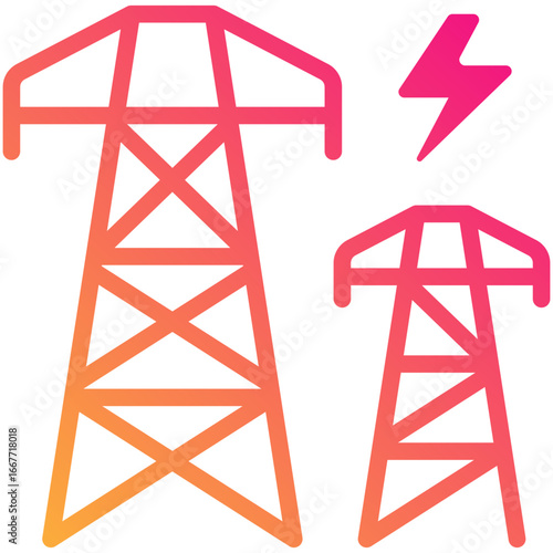 tower gradient fill icon