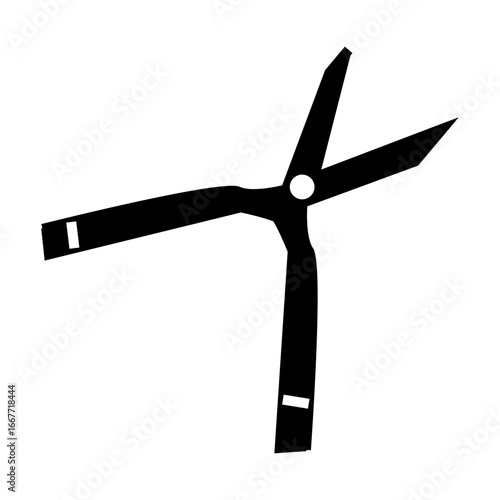  grass shears vector glyph icon illustration