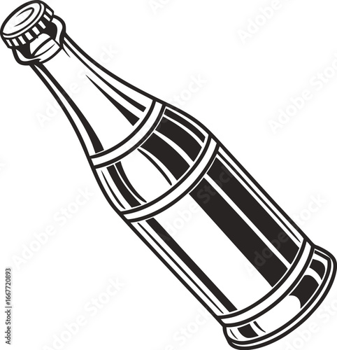 champagne bottle vector illustration