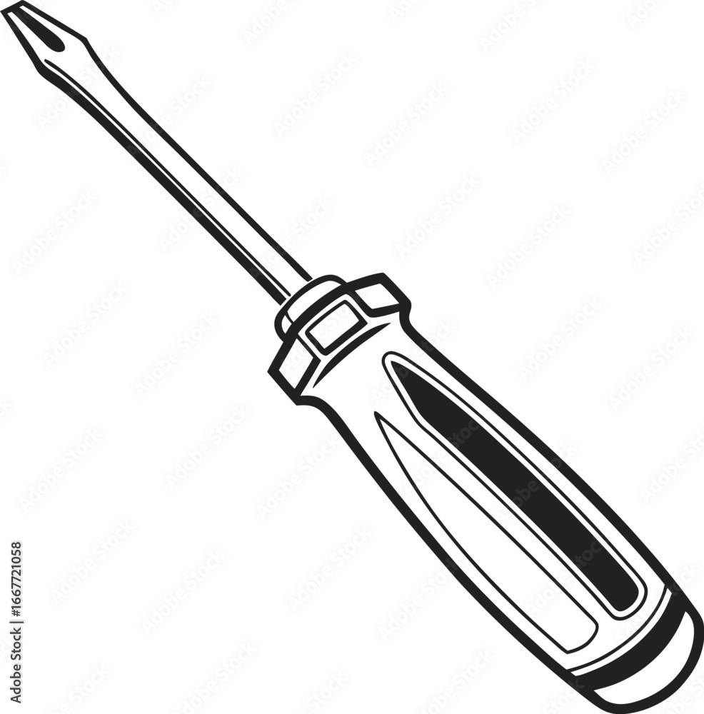 Fototapeta premium screwdriver isolated on white background