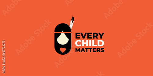 National Day of Truth and Reconciliation banner, Every Child Matters design concept, September 30. Vector Illustration