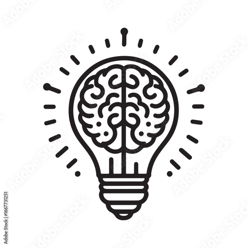Symbol of smart thinking and innovative business ideas