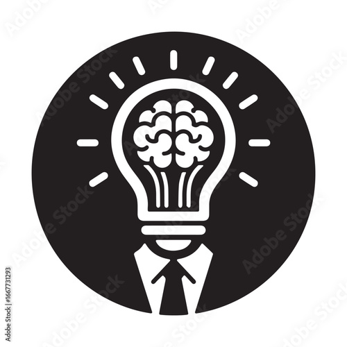 Symbol of smart thinking and innovative business ideas